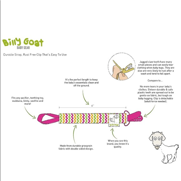 New 4 pack bib & 3 pack pacifier clip set - Picture 5 of 6